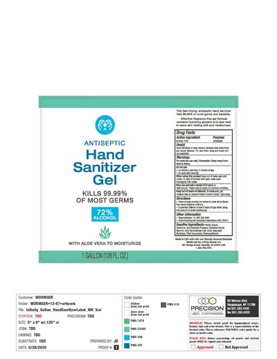 Packaging Label (Precision Infinity Gallon Handsanitizerlabel Nw V)